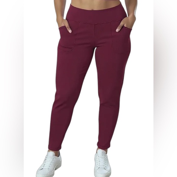 Isabella Active Petal Hem High Waist Leggings Activewear High Waist Athleisure - Picture 1 of 11